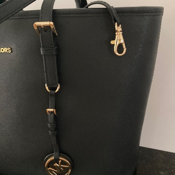 Michael Kors Black Saffiano Leather Large Jet Set Travel TZ Tote/30S4GTVT2L/NEW! - Picture 13 of 15